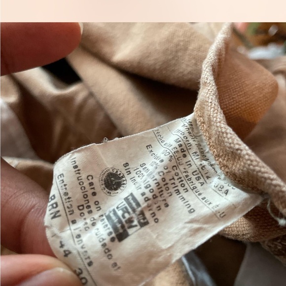 CARHARTT vintage bibs/overalls,doubler knee distresssed waist 44; inseam 30 - Picture 4 of 5